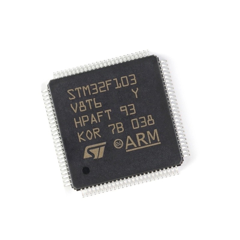 Stokta Mikrodenetleyiciler IC MCU 32BIT 64KB FLASH 100LQFP entegre devreler ic çip STM32F103V8T6