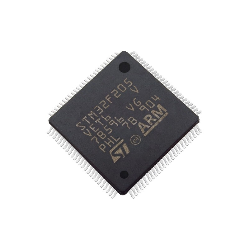 Stokta Mikrodenetleyiciler IC MCU 32BIT 512KB FLASH 100LQFP Elektronik komponent Entegre devreler STM32F205VET6