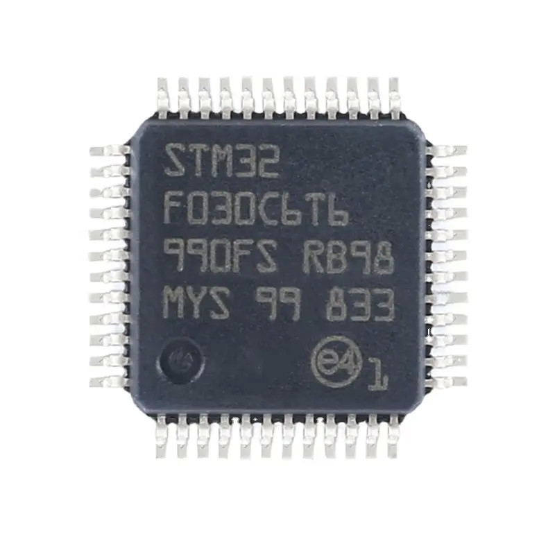 Stokta Mikrodenetleyiciler IC MCU 32BIT 32KB FLASH 48LQFP Elektronik bileşenler Entegre devreler BGA Chips STM32F030C6T6