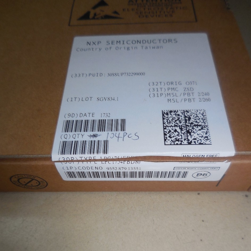 LPC1754FBD80 QFP80 Entegre Devre Çip IC Mikrodenetleyici Yepyeni Orijinal Kullanılmamış